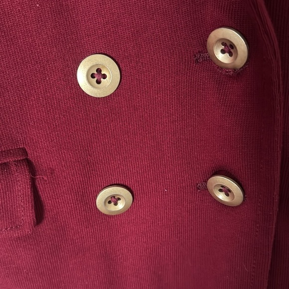 J Crew burgundy Blazer Tailored Suit Jacket with gold button size small - Picture 3 of 4